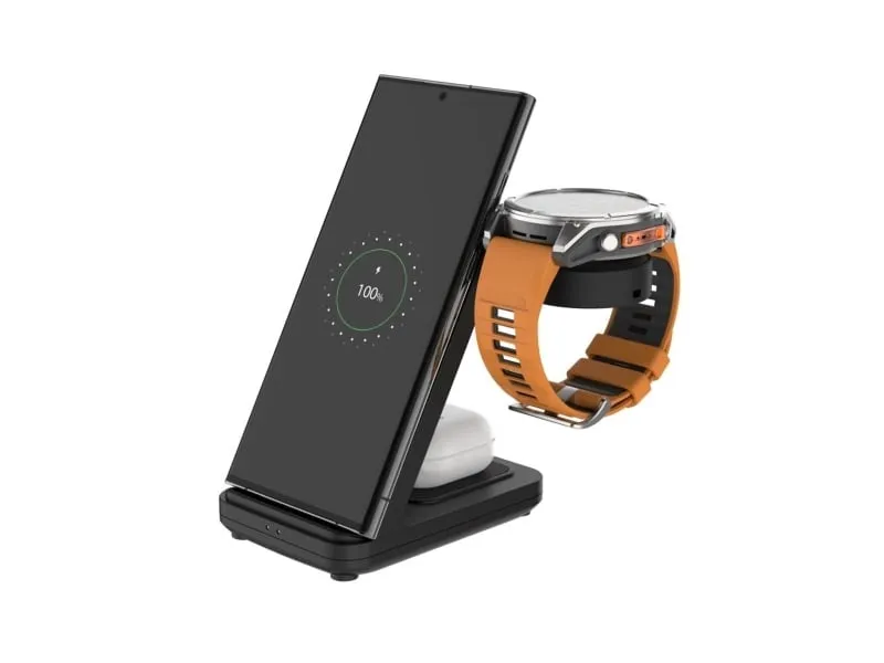 FIXED 3-in-1 trådlös laddstation för Garmin, svart